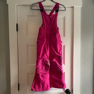 Lands End Pink Snow Bib Overalls